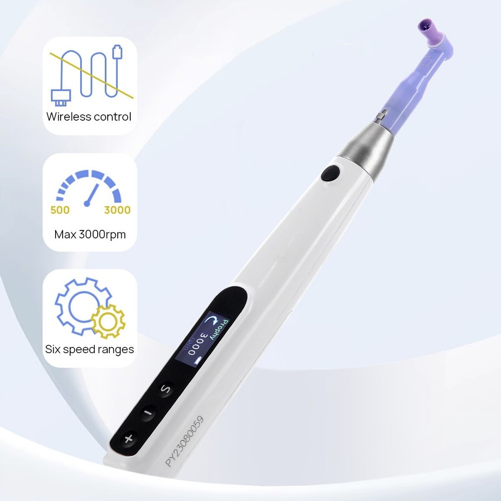 Dental Cordless Hygiene Prophy Polishing Handpiece 360° Swivel Polisher Kit