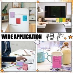 Saypacck 12 Pcs Funny Sticky Notes for Work 4×3 4 x 2.99 inches, Multi Color