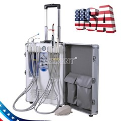 Dental Portable Delivery Air Compressor Unit +Ultrasonic Scaler +Curing Light 4H