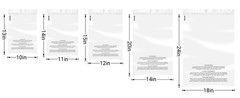 Clear Poly shipping Bags with Suffocation Warning -10X13,11×14,12×15,14×20,18×24