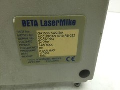BETA Lasermike GA1530-7422-2/A Accuscan 3000 3010 Diameter Gauge 24VDC