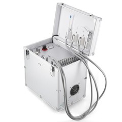 Dental Portable Mobile Delivery Unit System With Air Compressor 4Hole Suction