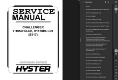 HYSTER FORKLIFT (E117) H50.00XM-16CH SERVICE REPAIR SHOP PARTS MANUAL PDF ON USB