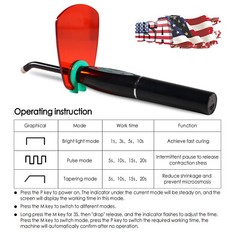 Dental Wireless Cordless LED Cure Curing Light Lamp 2000mw 5W Tool Resin Cure US