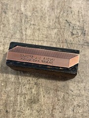 Printing Letterpress Print Block Vintage India Oil Stone Knife Sharpening (3109)