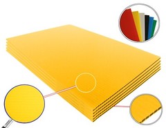 4mm Corrugated Yellow Plastic Sheets 18×24 24×36 24×48 36×36 Coroplast Sign SALE