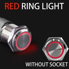 16mm 12V LED ON OFF Waterproof Stainless Steel Latching Push Button Power Switch