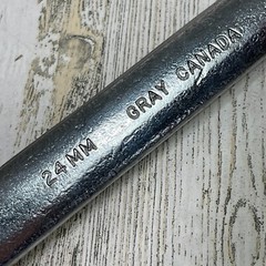 Gray Canada 24MM Metric Combination Open and 12 Pt Box End Wrench M024