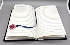 Handcrafted Beaded Embroidered Journal Floral Velvet Handmade in India 8×6 Gift