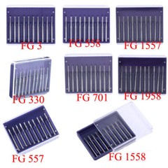 10-100pcs Dental FG Carbide Tungsten Steel Drills Burs for High Speed Handpiece