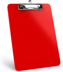 Red Plastic Clipboard 12.5” X 9” Durable Lightweight Clip Board with Low-Profile
