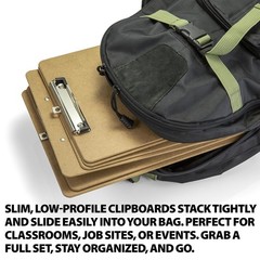 Wood Clipboard Letter Size Low Profile Clip 9×12 Brown