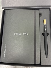 ✅NIB Infosys aws Notebook/planner W pen IT & Consulting Cloud IA Services India