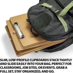 Elegant Letter Size Recycled Wood Clipboard with Low Profile Clip – Eco-Friendly
