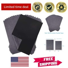 100 Sheets Black Carbon Transfer Tracing Paper – 9×13 Inches for Art Projects