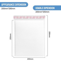 Poly Bubble Mailers 7″x9″ /9.8″x11.8″ /7.8″ x9.8″ Tough Dimple Design Bag White