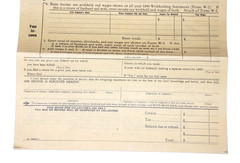 United States U.S. INDIVIDUAL INCOME TAX RETURN Form 1040A Unused IRS VTG 1949