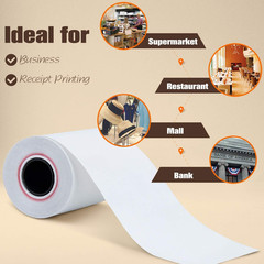 (50 Rolls) 2 1/4″ 50′ Feet White Paper Cash Register POS Receipt, Fits All Credi