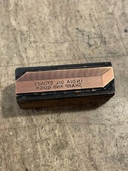 Printing Letterpress Print Block Vintage India Oil Stone Knife Sharpening (3109)