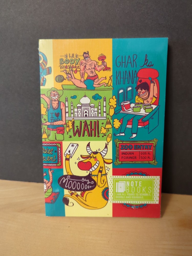 NEW – MADE IN INDIA Notebook Journal Blank Paper writing Doodle Book 7×5″ Fun