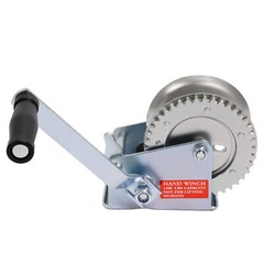 Steel Hand-Crank Marine Winch w/ Ratchet for Boat Trailer 1400LBS Universal ATV