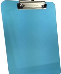 Trade Quest Plastic Clipboard Transparent Color Letter Size Low Profile Clip (Pa