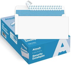 #10 Security Envelopes – Self-Seal – Windowless – White – 500 Count – (34010-E)