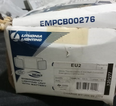2 for $50.00 Lithonia Lighting Emergency Lighting with Battery, Model 124K73