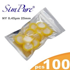 10-100pcs Nylon NY Membrane Syringe Filter 0.45μm 25mm Hydrophilic PP Prefilter