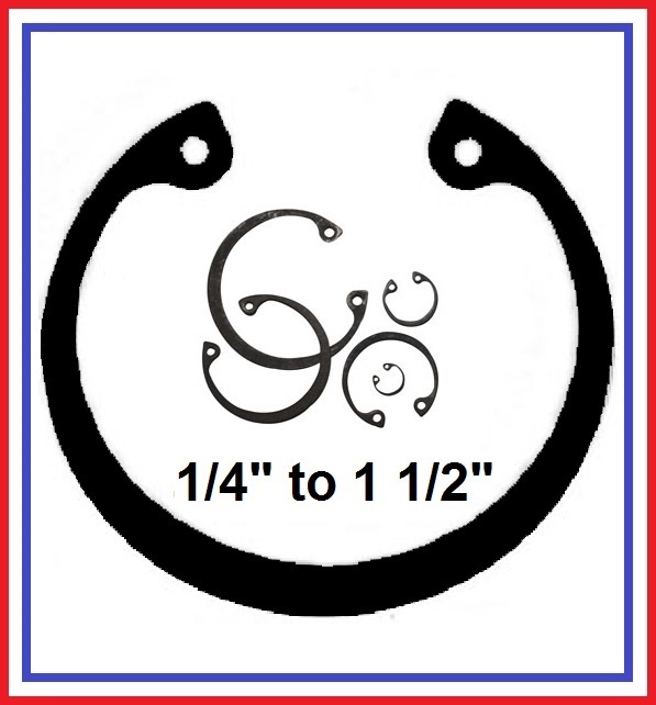 INTERNAL RETAINER, HOOK & SNAP RINGS (QTY. 4) 1/4″ to 1 1/2″ SHIPPED VIA USPS