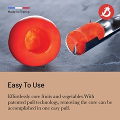 De Buyer Universal Core Concept Manual Corer Red – 1 – Serrated Stainless Steel