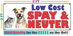 Full Color PET SPAY & NEUTER Banner Sign NEW Best Price for The $$$$