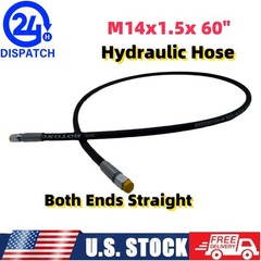 M14x1.5x 60″ Hydraulic Hose Both Ends Straight For AGT Miva China Mini Excavator