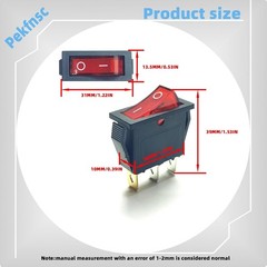 120 Volt 3 Prong Rocker Switch Lighted On Off Plug 24V Switch 120V Rocker Switch