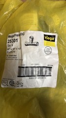 Viega MegaPress G 25301 1/2″ x 1/2″ x 1/2″ Tee Carbon Steel Qty 5