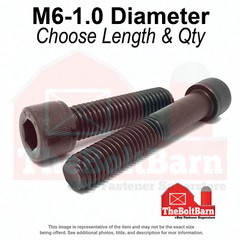 M6-1.0 Class 12.9 Coarse Socket Head Cap Screws Black Oxide(Choose Length & Qty)