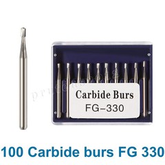 Dental Midwest FG 330 Regular Shank Pear Shaped Carbide Burs 100/Pk
