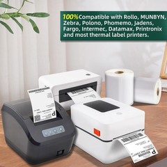 4″x6″ Direct Thermal Shipping Labels for Zebra & Rollo Printer Fanfold and Rolls