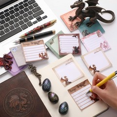 Saypacck 9 Pads Dragon Sticky Notes 3×3 Inch Cute Self Stick Notepads Notes Adhe