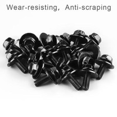 Car Body Bolts Screw Fastener Fender M6-1.0x 16mm Long-10mm Hex-17mm Washer NEW
