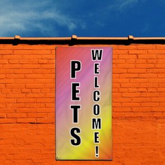 Vertical Vinyl Banner Multiple Sizes Pets Welcome! Business Outdoor