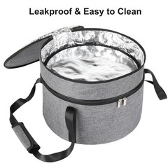 Wakaye Insulated Casserole Carrier for Hot or Cold Food, 9×13 Inches, Gray