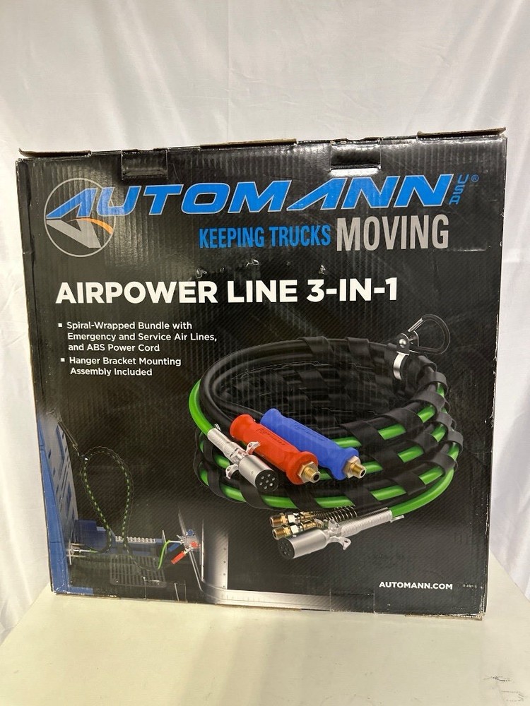 AIRPOWER 179.3012.12 3 in 1 air line hose 12 ft truck trailer 169127 145112 NEW
