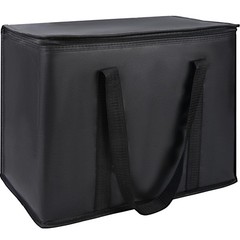 CIVJET 1-Pack Insulated Reusable Grocery Bags, 16 x 13 x 9 inches, Black