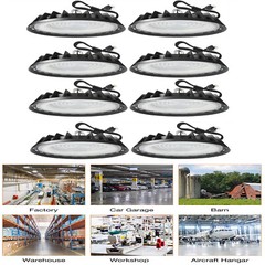 UFO LED High Bay Light 200W HighBay Light for Warehouse Factory Barn Shop 8Pack