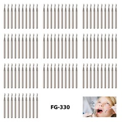 100 New Dental Carbide Burs Bur FG # 330 Pear for High Speed Handpiece