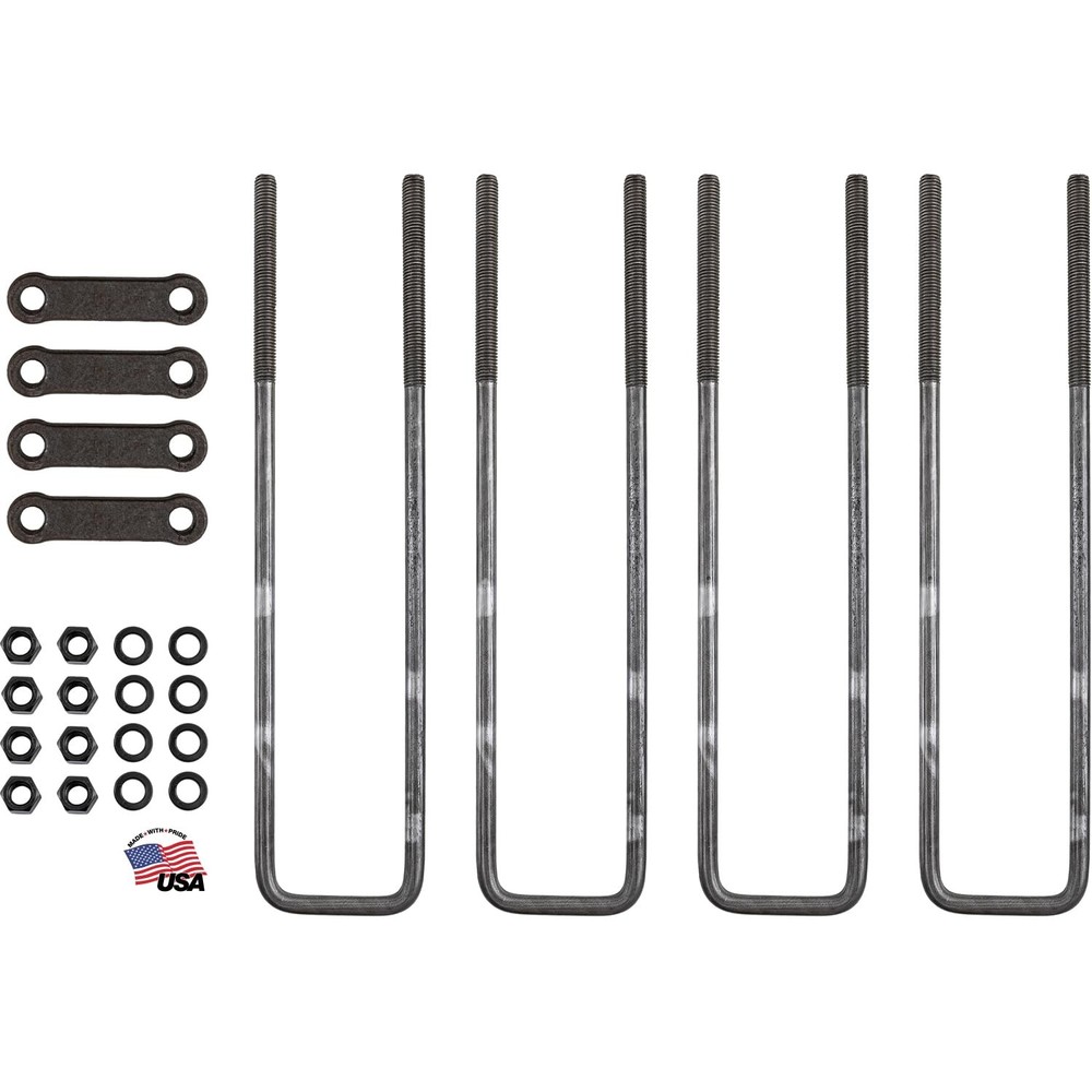 Buyers Products 20 Inch U Bolt Kit with Tie Bars Grade 5 Hardware for Trucks