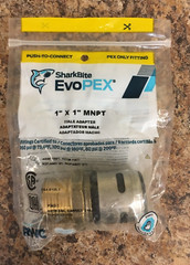 SharkBite K140A EvoPEX 1 in. Push x 1 in. D MPT Brass Adapter