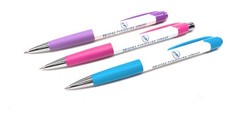 500 Bulk Misprint Pens Lot MARDI GRAS by HUB PEN White & Multicolor Mixed Case