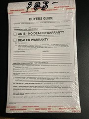 2 Part Buyers Guide Form – Adhesive Tape – English – as Is – Warranty (100 per P